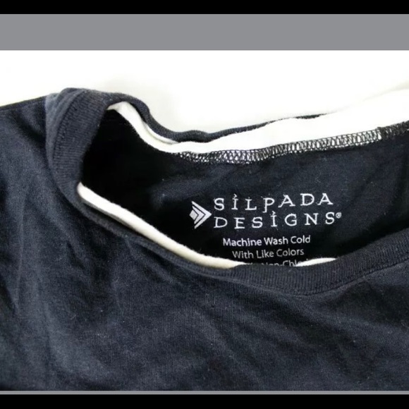 🍄Silpada Design Women Ladies Graphic TShirt Black - Picture 4 of 6